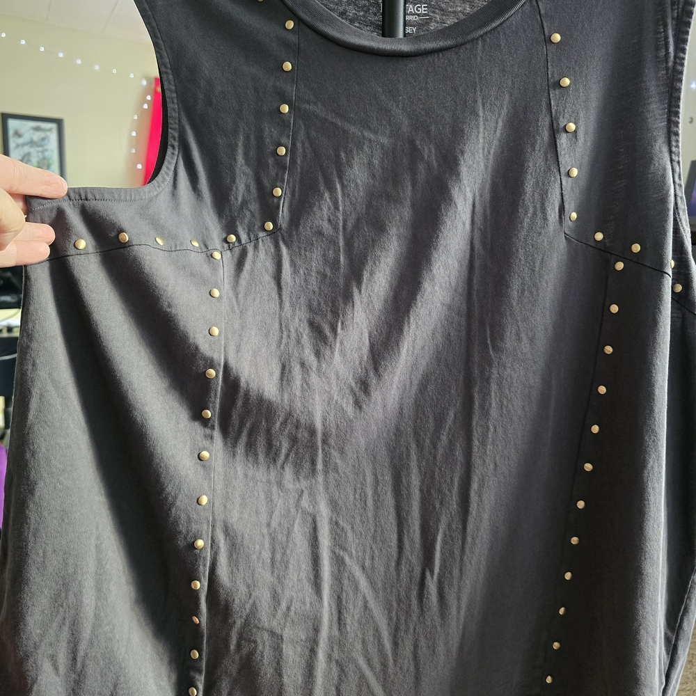 Torrid Charcoal Studded Tank Top